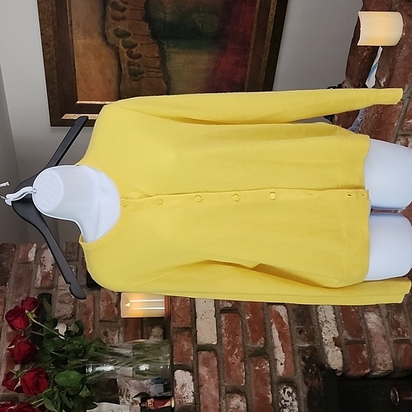 J. Crew Sweaters - J.Crew Sunlit Yellow Featherweight Cashmere Cardigan Sweater XL